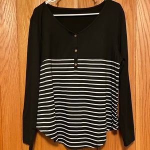 Long Sleeve 3 Button Tee